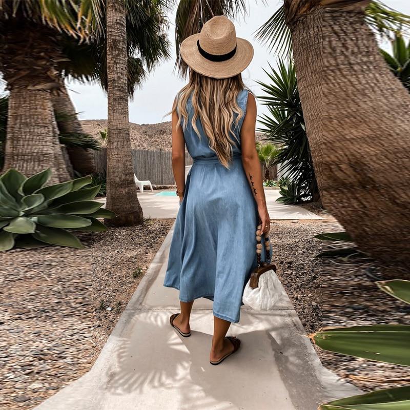 CD | "Sianna" rochie din denim de designer