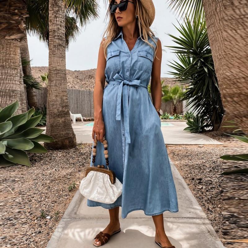 CD | "Sianna" rochie din denim de designer
