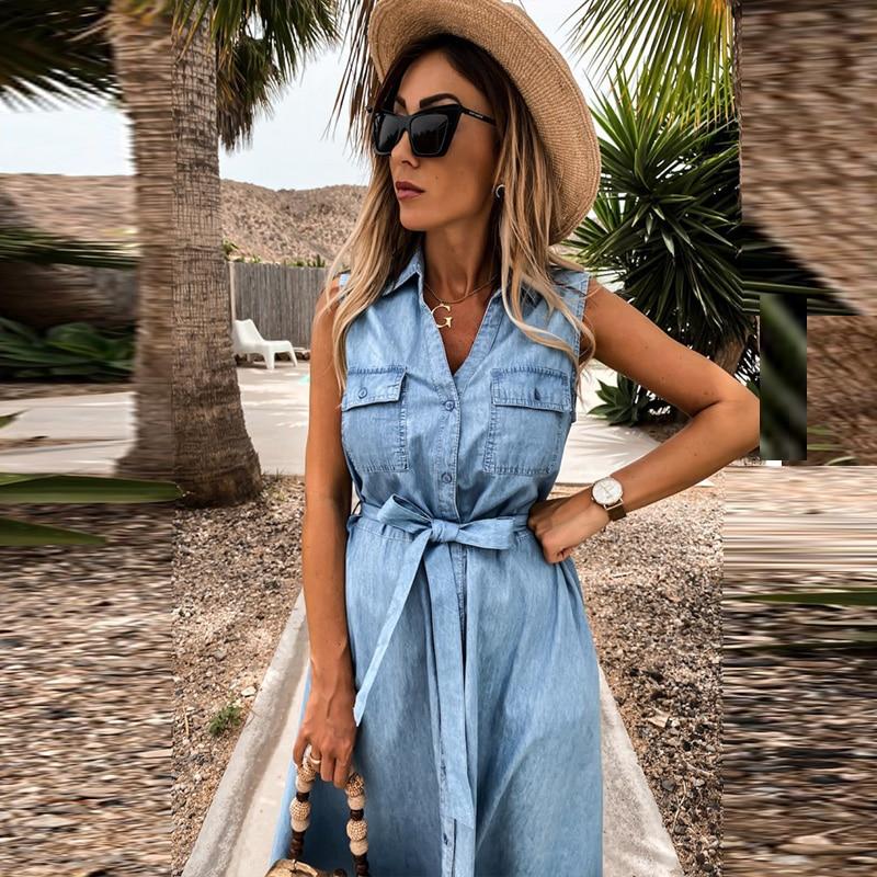 CD | "Sianna" rochie din denim de designer