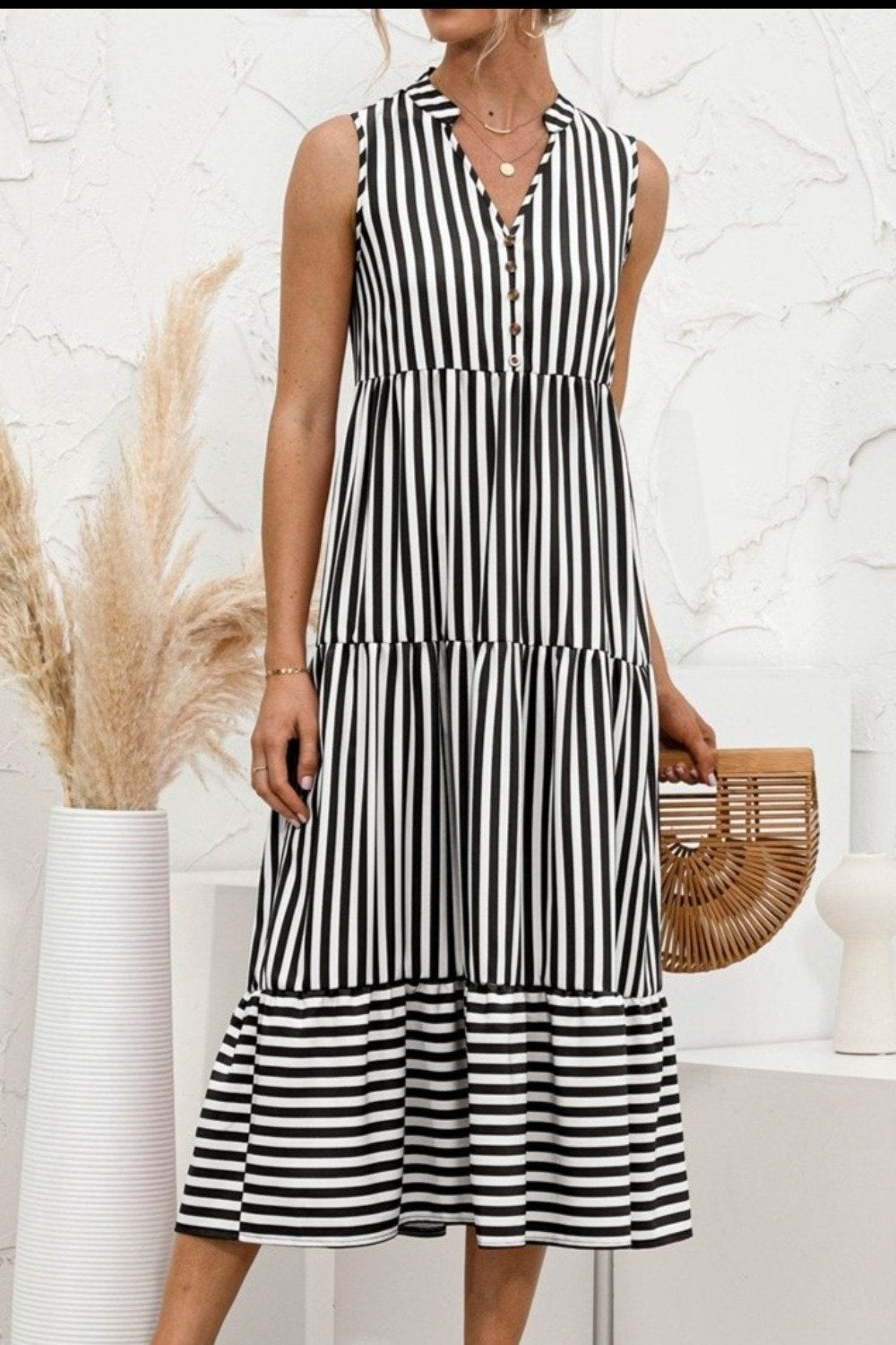 CD | "Nedda" Rochie de designer cu dungi