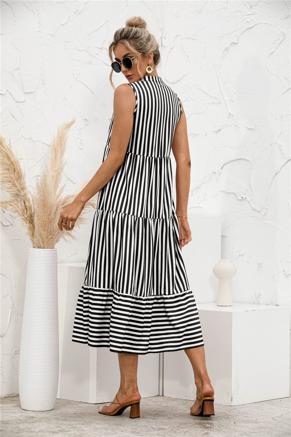 CD | "Nedda" Rochie de designer cu dungi