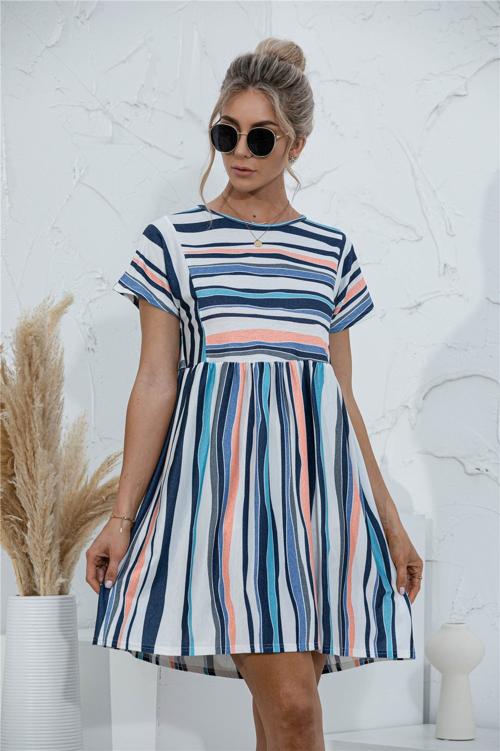 CD | "Maria" Rochie de designer cu dungi
