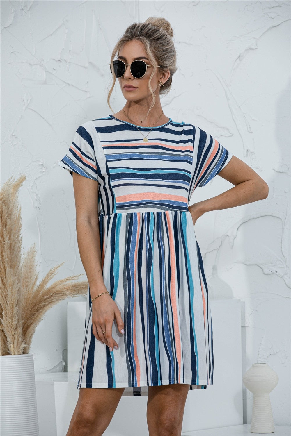CD | "Maria" Rochie de designer cu dungi