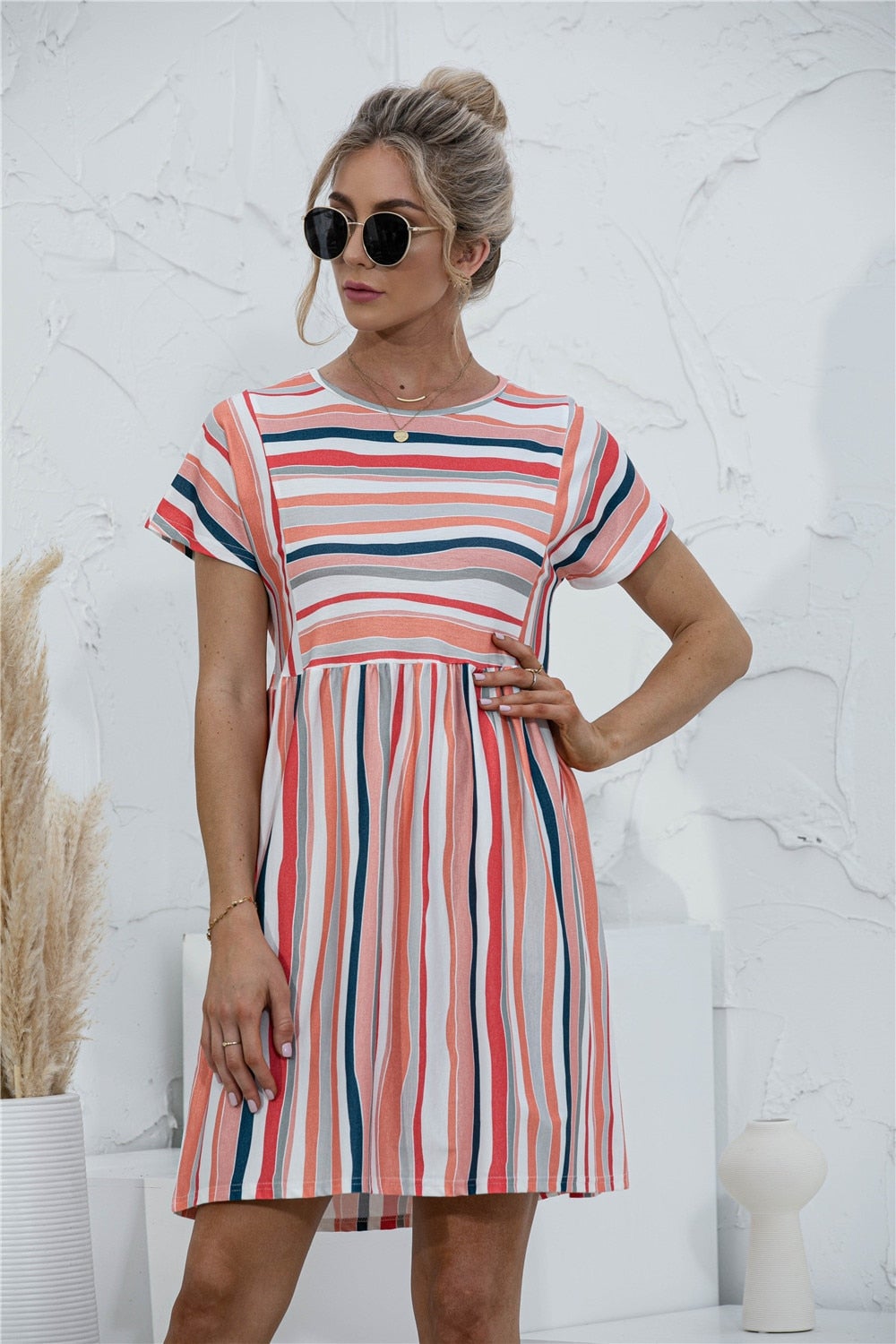 CD | "Maria" Rochie de designer cu dungi