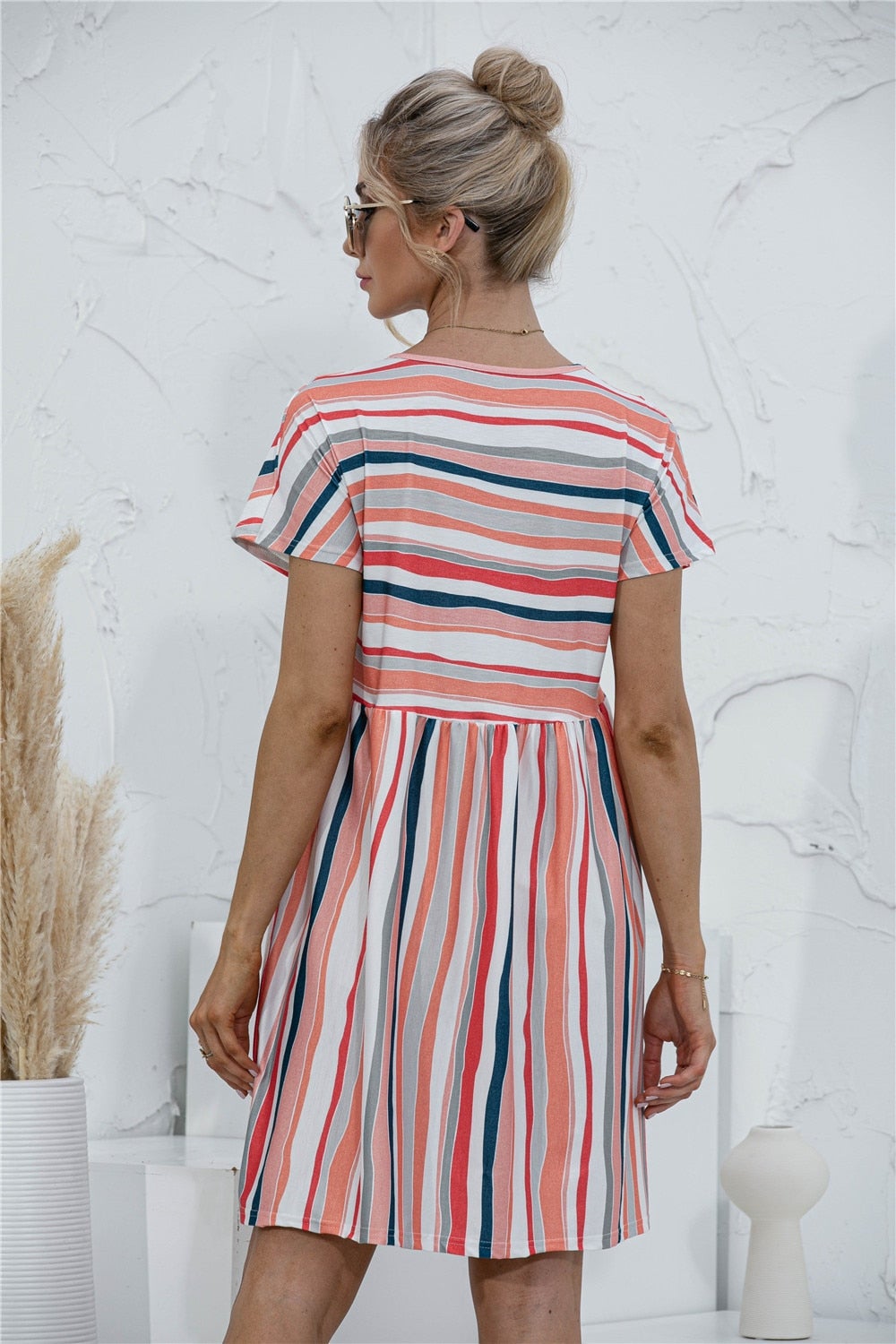 CD | "Maria" Rochie de designer cu dungi