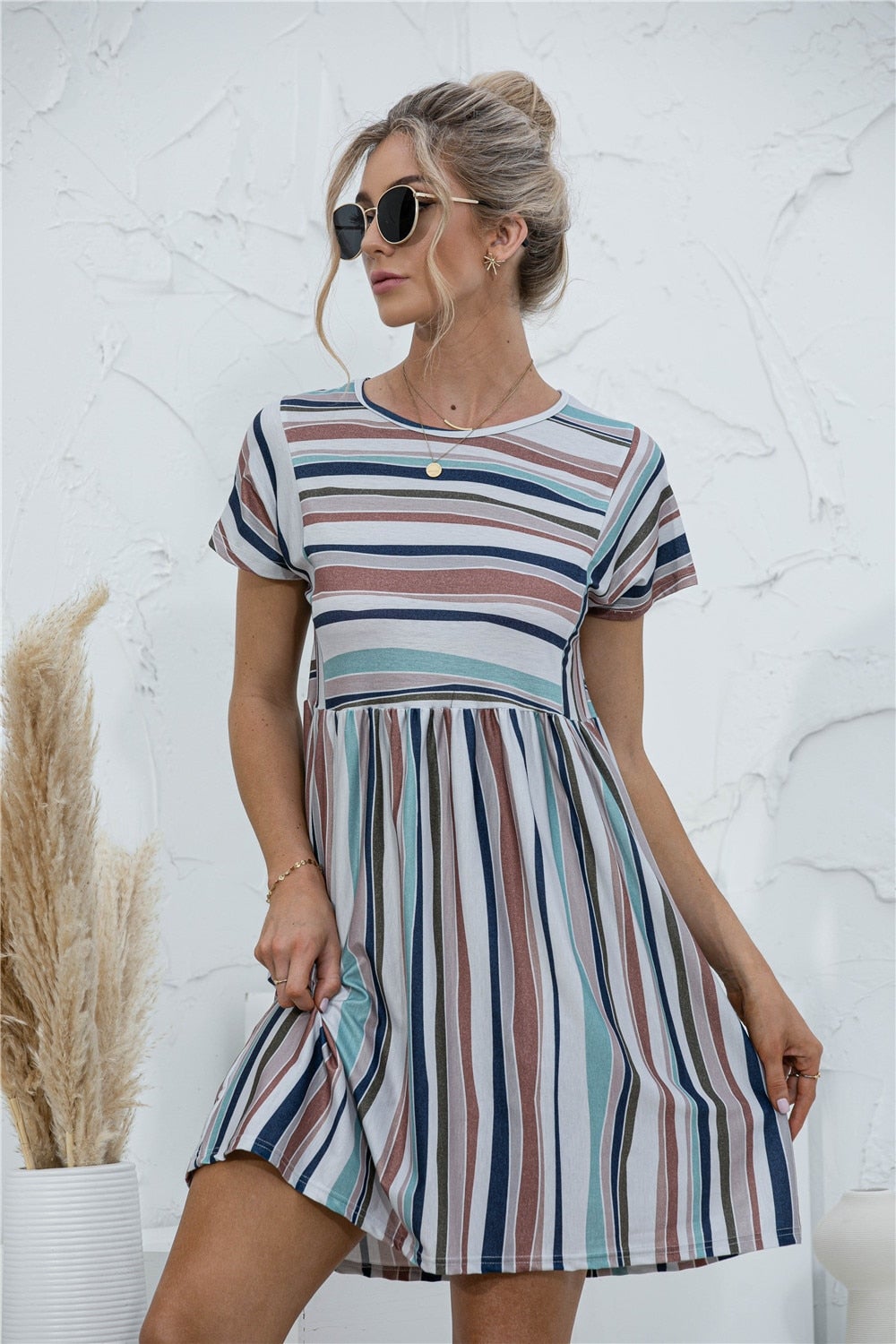 CD | "Maria" Rochie de designer cu dungi