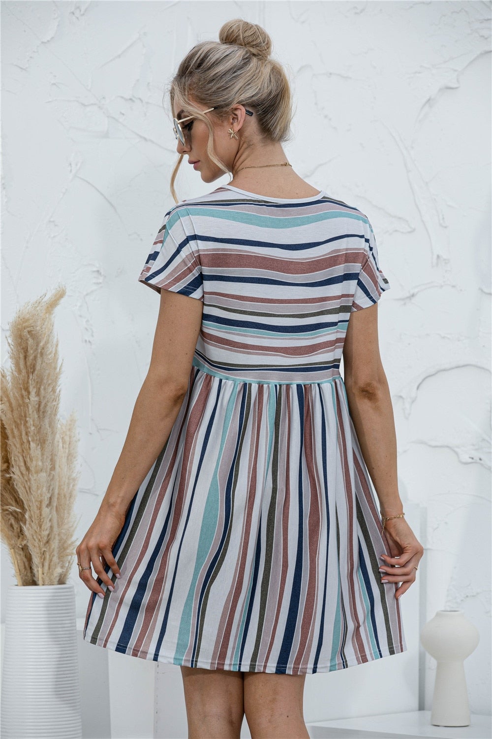 CD | "Maria" Rochie de designer cu dungi