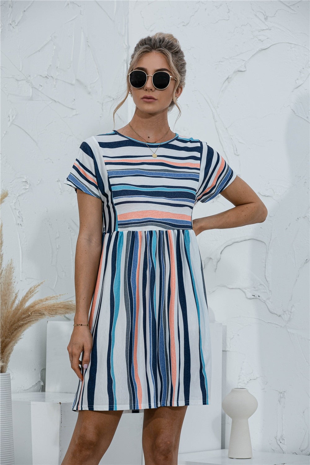 CD | "Maria" Rochie de designer cu dungi