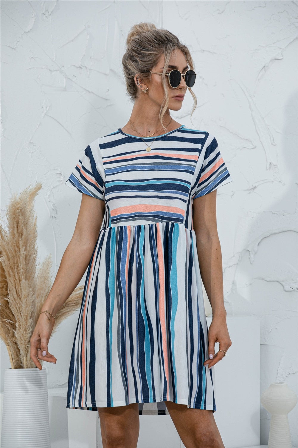 CD | "Maria" Rochie de designer cu dungi
