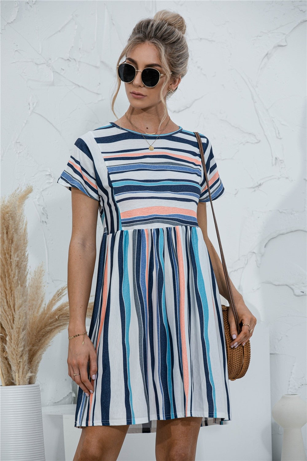 CD | "Maria" Rochie de designer cu dungi