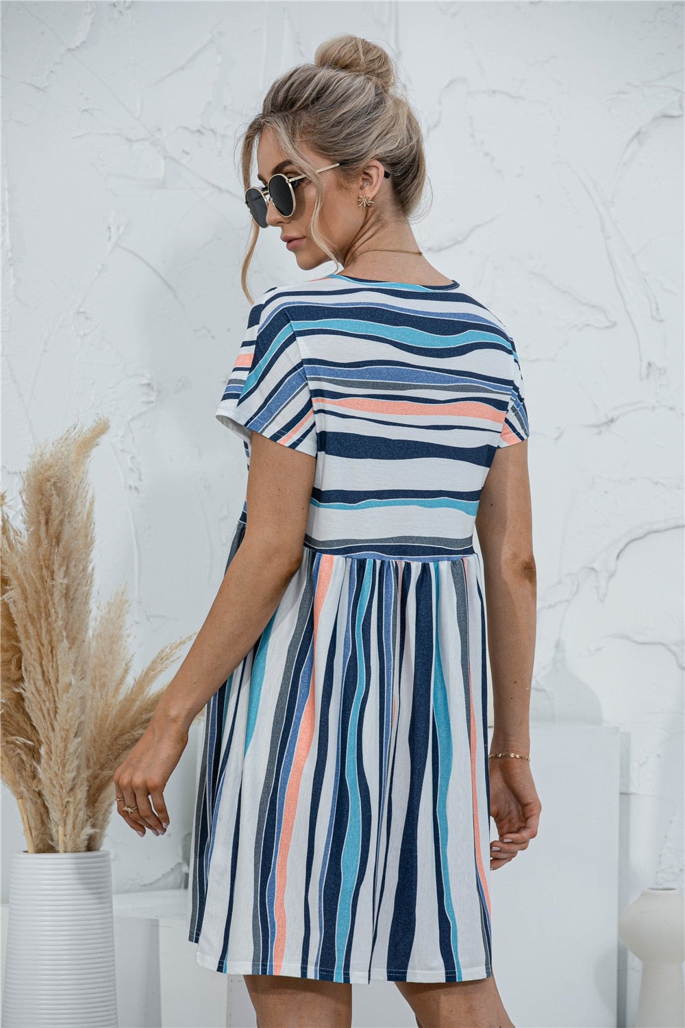 CD | "Maria" Rochie de designer cu dungi