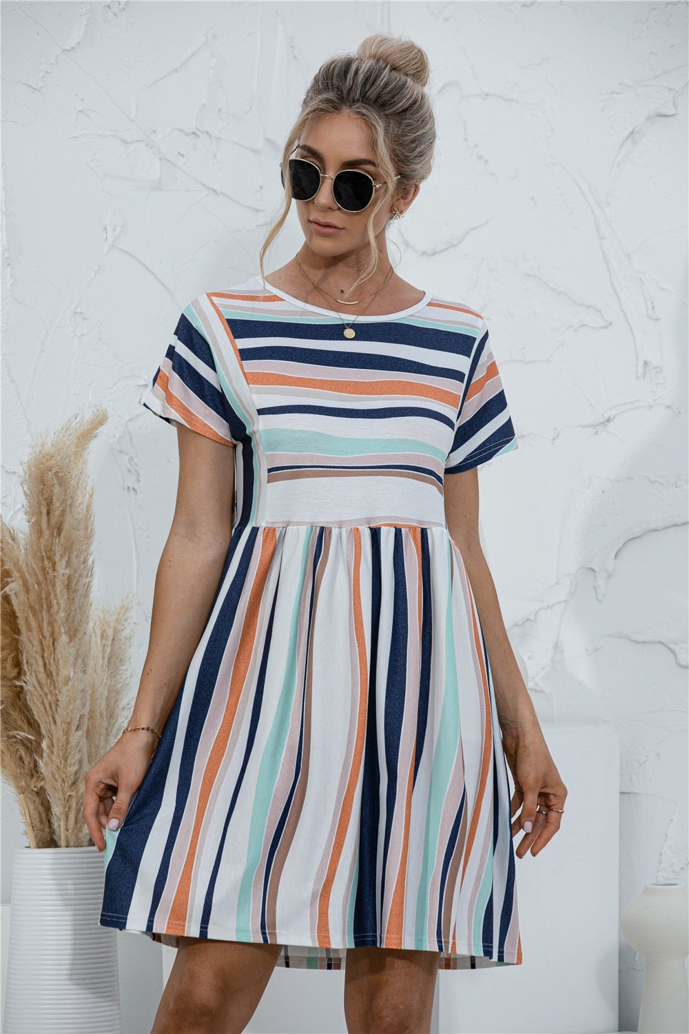 CD | "Maria" Rochie de designer cu dungi