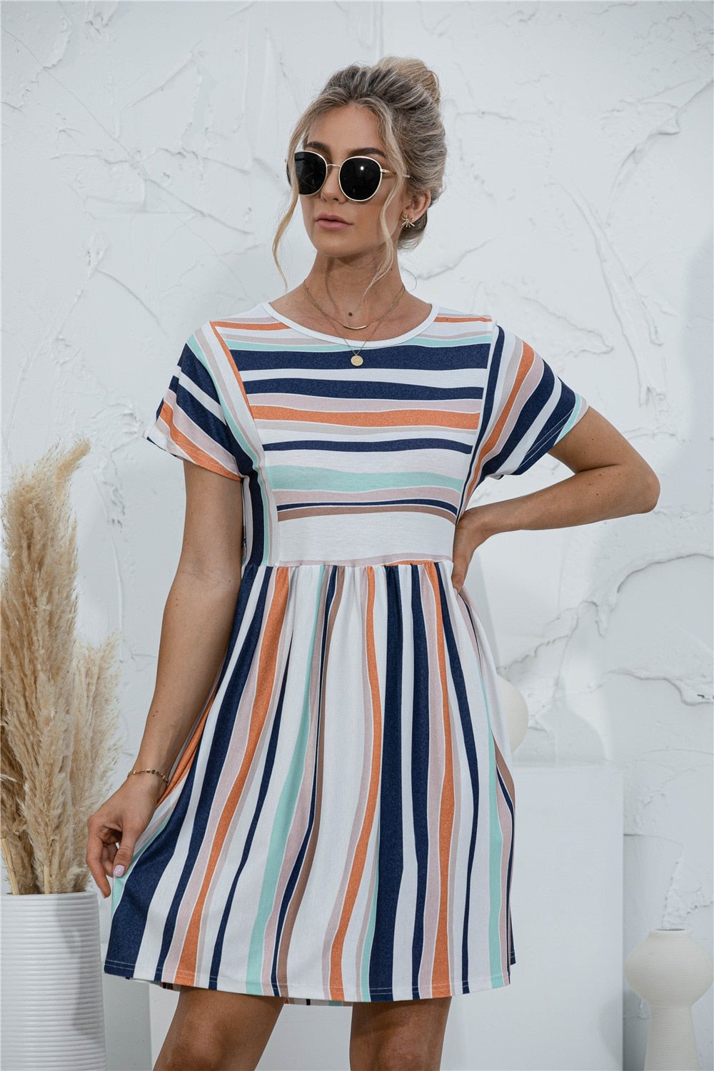 CD | "Maria" Rochie de designer cu dungi