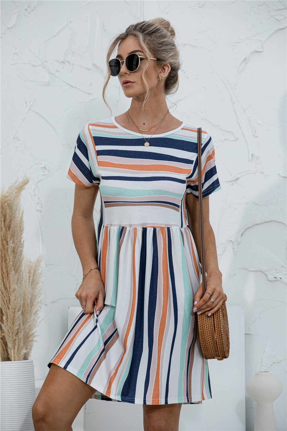 CD | "Maria" Rochie de designer cu dungi