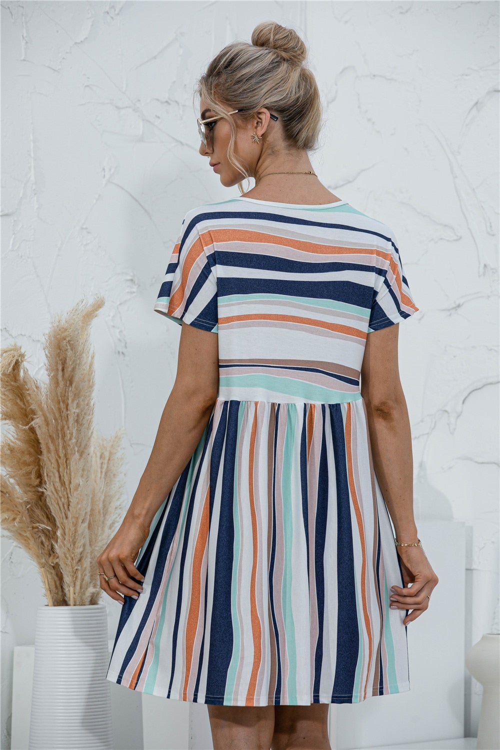 CD | "Maria" Rochie de designer cu dungi