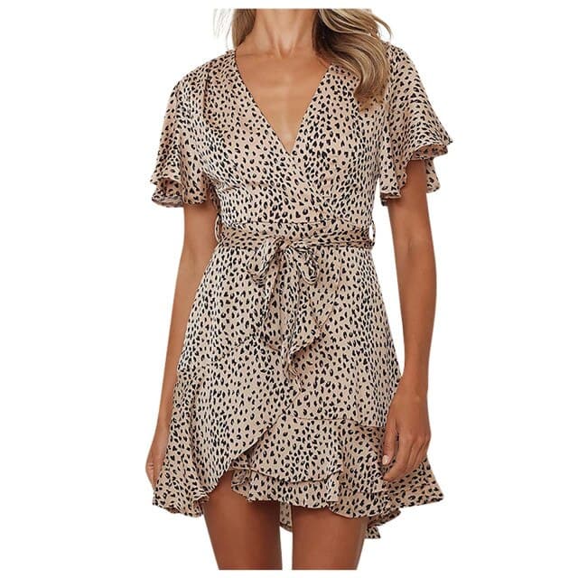 CD | Rochie mini vintage scurtă cu mâneci fluture