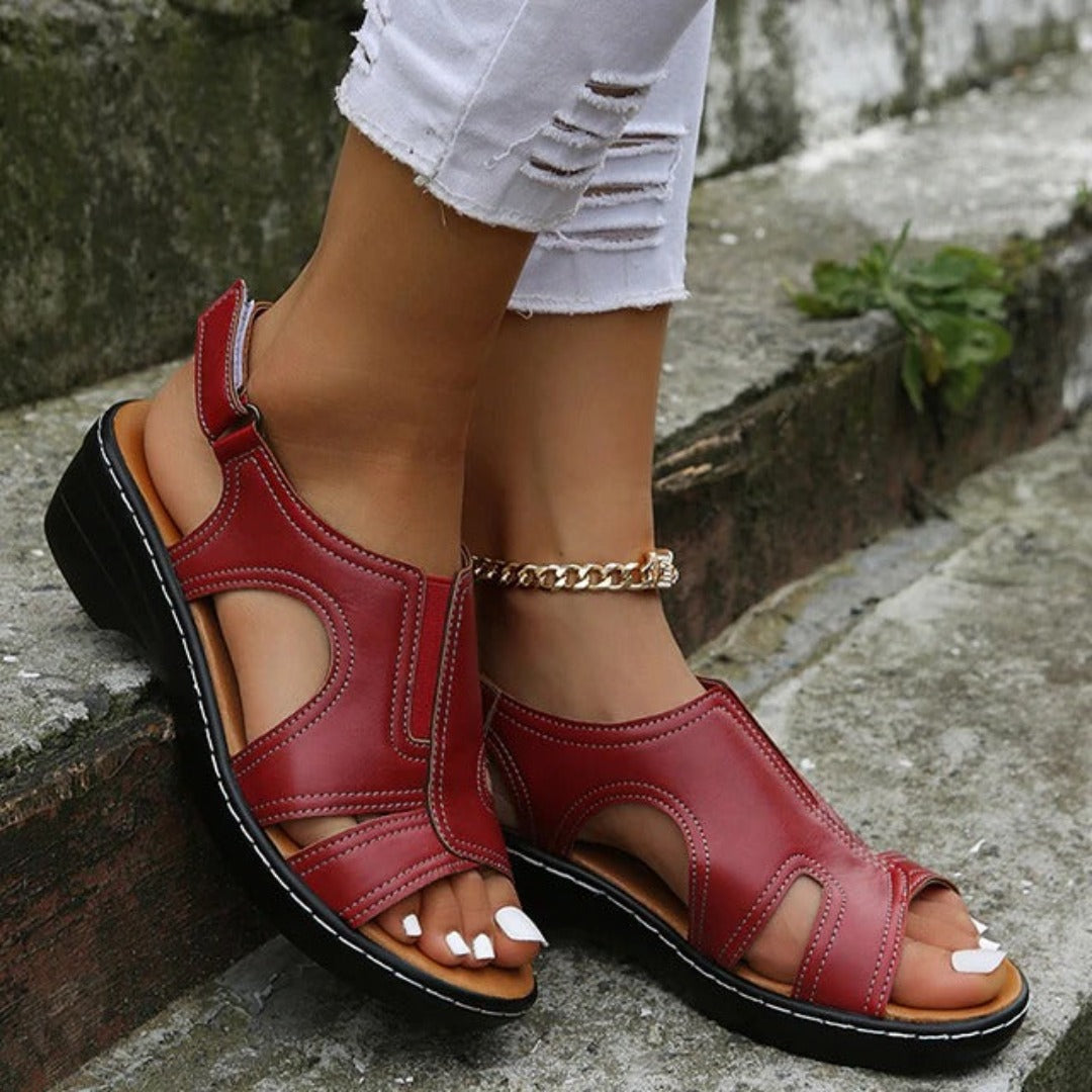 CD | | Sandale ortopedice cu toc wedge