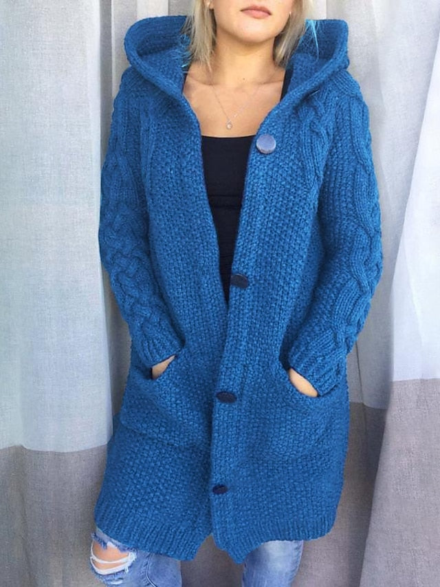 CD | Cardigan tricotate Chunky cu glugă