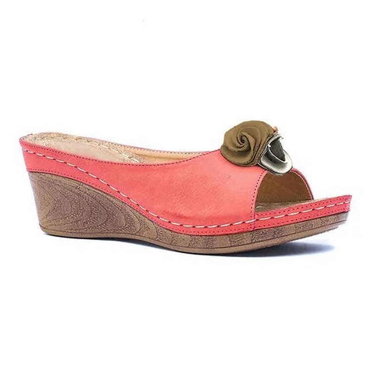 CD | Sandale confortabile din piele cu flori
