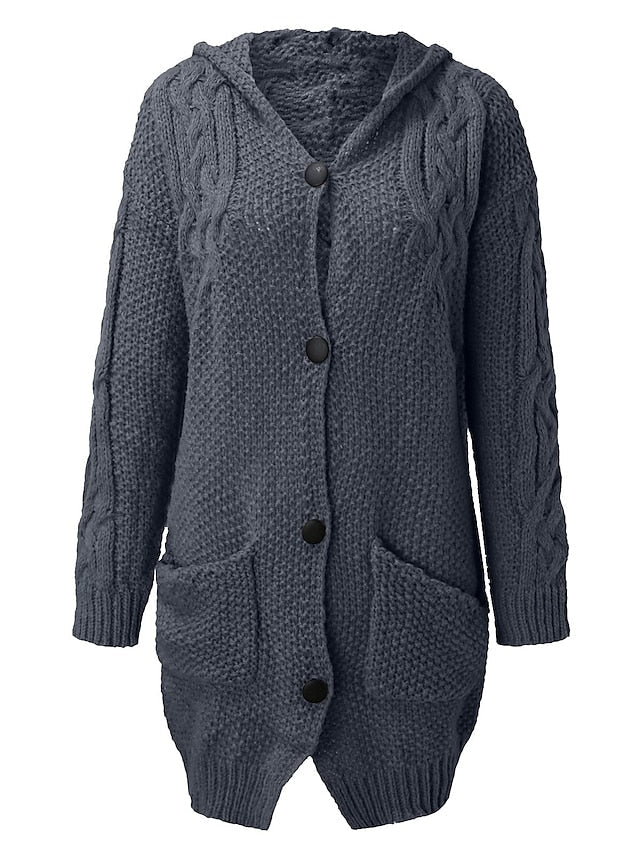 CD | Cardigan tricotate Chunky cu glugă