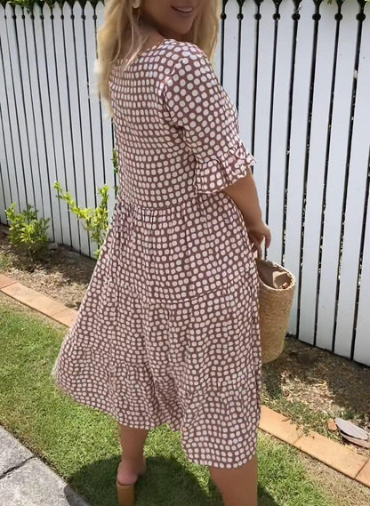 CD | Rochie midi cu mânecă scurtă