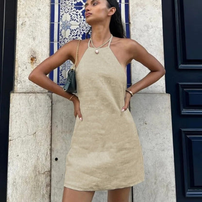 CD | Ladies Lin Neckholder Mini rochie de vară
