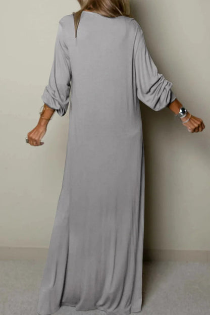 CD | Ladies Rochie maxi casual cu decolteu în V
