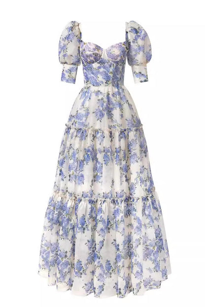 CD | Celebrități Rochii de seară elegante cu patchwork floral fără umeri
