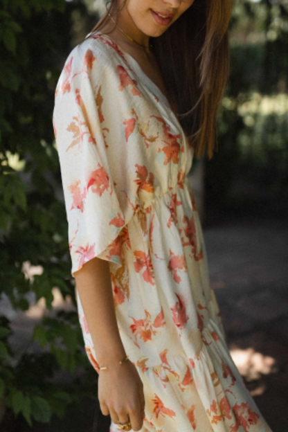 CD | Fashion V-neck vrac imprimate rochie lungă