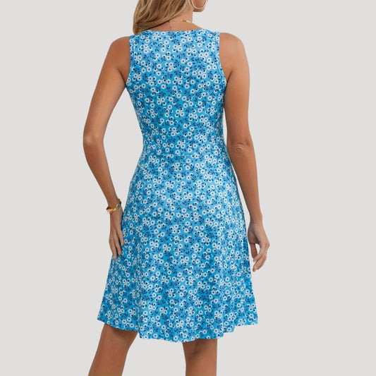 CD | Femei florale fără mâneci mini rochie de vară