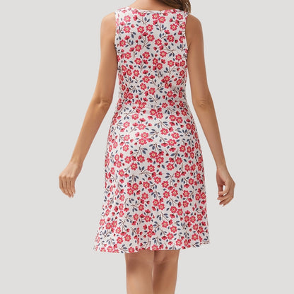 CD | Femei florale fără mâneci mini rochie de vară