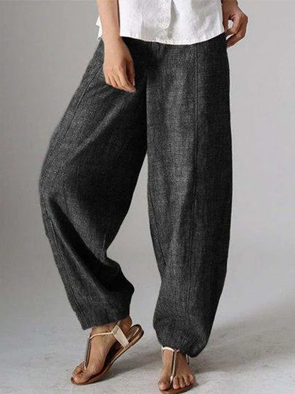 CD | Pantaloni simpli, casual, în culori uni