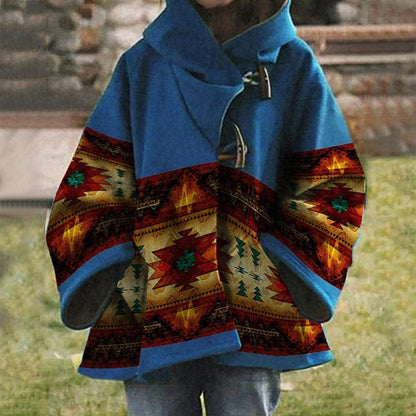 CD | Palton Boho cu model tribal și glugă