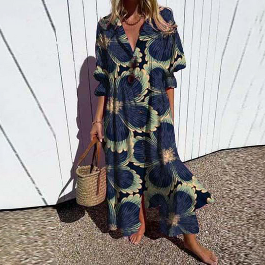CD - Rochie lungă cu model floral
