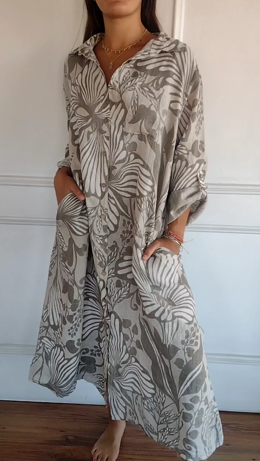 CD | Rochie maxi clasică fluidă