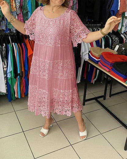 CD | Rochie midi din dantelă atemporală