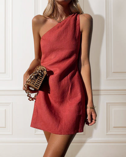 CD | Rochie mini chic cu guler tip halterneck