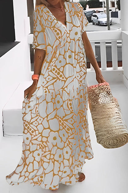CD | ROCHIE MIDI DE VACANȚĂ CU IMPRIMEU FLORAL