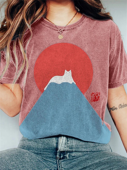 CD | Tricou grafic Cat Mountain