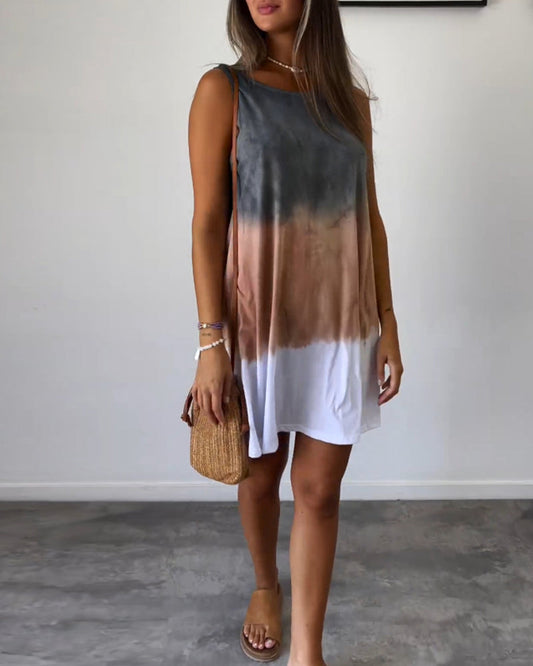 CD | Rochie mini cu imprimare Gradient Tie Dye