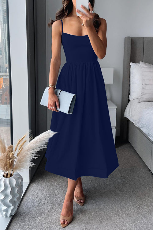 CD | Giselle™ Rochie midi cu bretele spaghetti