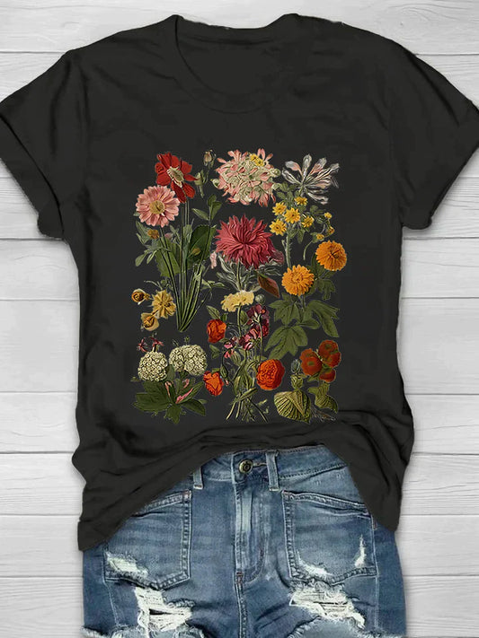 CD | Tricou casual cu model floral