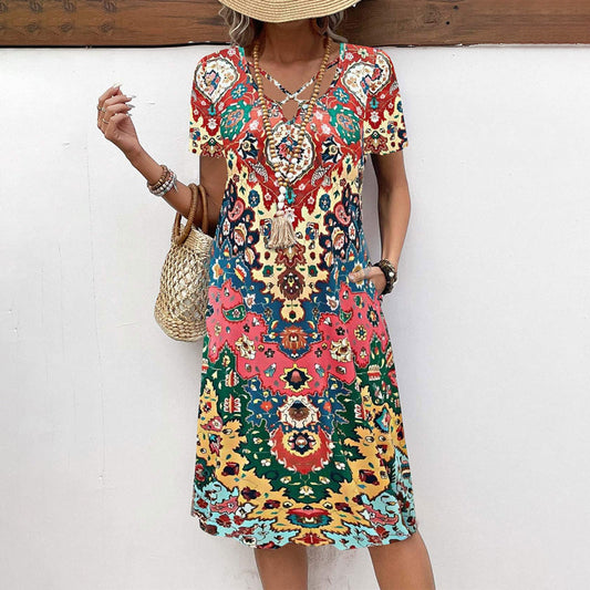 CD - Rochie etnică cu model vintage
