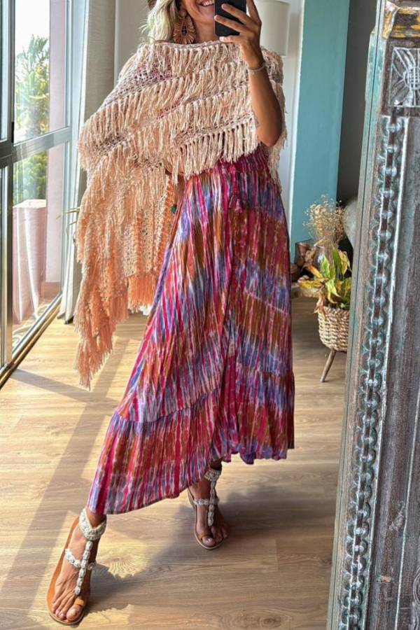 CD | Rochie maxi neregulată violet