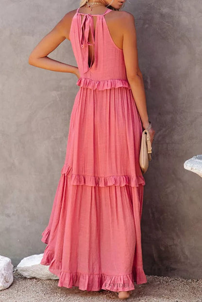 CD | Vittoria Rochie maxi halter cu volane