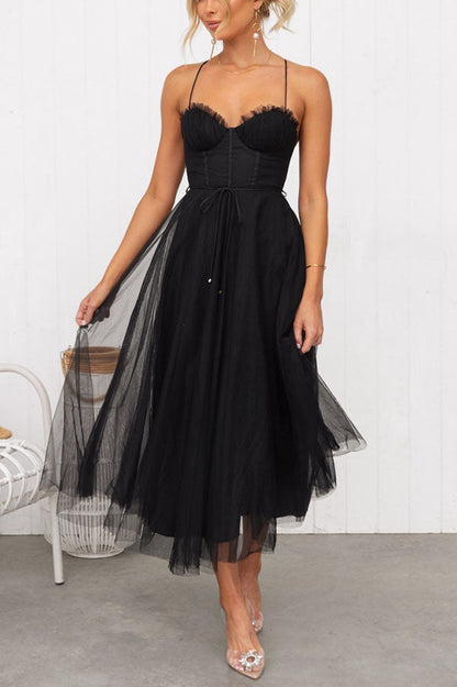 CD | Rochie midi Bustier din tul