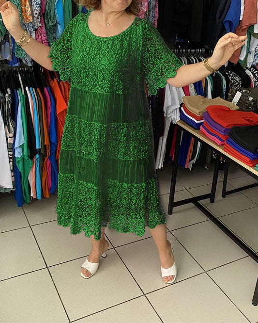 CD | Rochie midi din dantelă atemporală