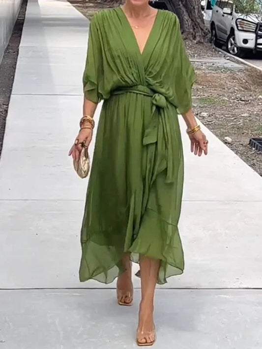 CD | Rochie maxi elegantă imprimată fără mâneci