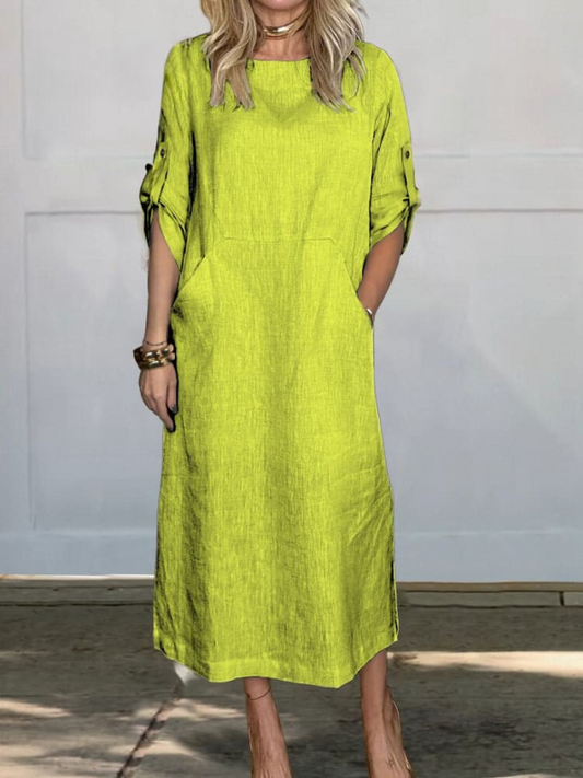 CD | Rochie midi cu buzunar elegant