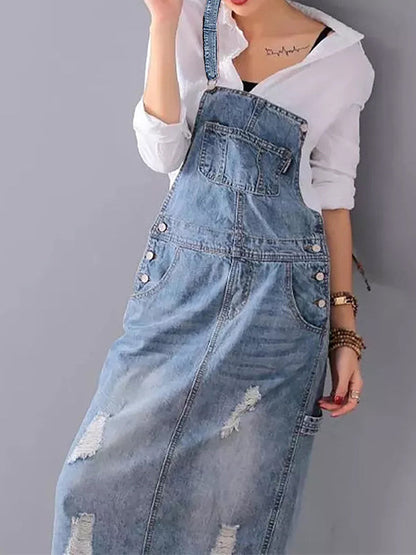 CD - Rochie midi din denim